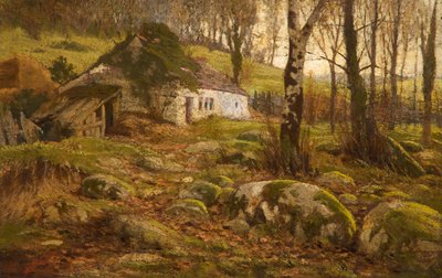 Een Welsh Cottage, 1884 door Buckley Ousey